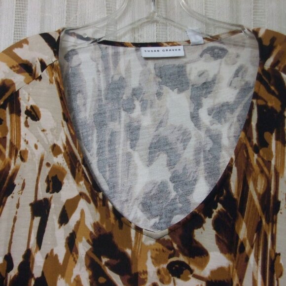 SUSAN GRAVER BROWN/BLACK TUNIC - Picture 3 of 4